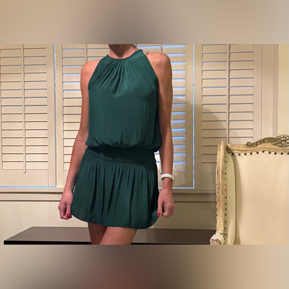 Ramy Brook  green paris minidress
